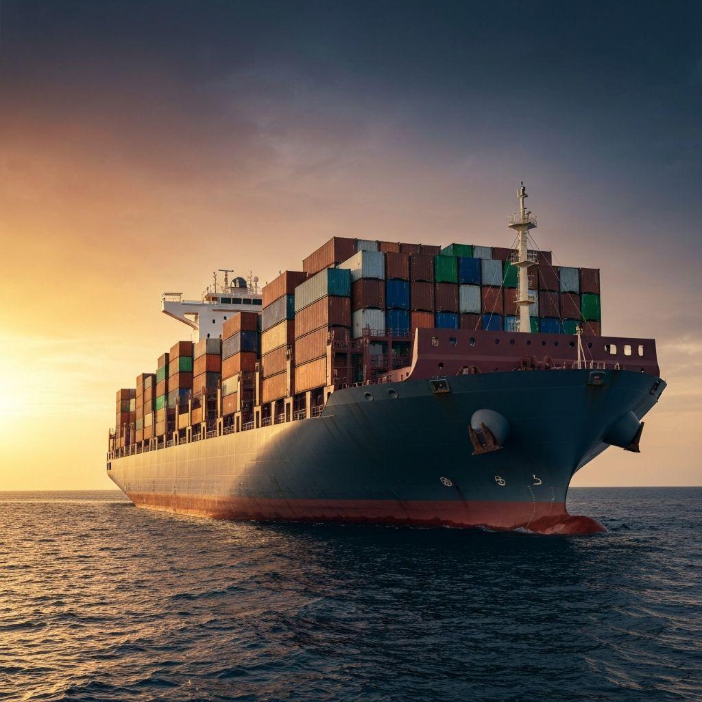 Cargo container ship